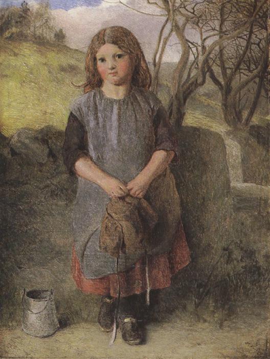 Alexander Davis cooper The Little Milkmaid (mk37) Sweden oil painting art